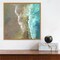 Aerial Coast III by Sheila Finch 16-in. W x 16-in. H. Canvas Wall Art Print Framed in Natural